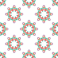 Seamless vector geometric abstract pattern. Creative round