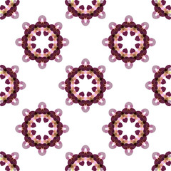 Seamless vector geometric abstract pattern. Creative round