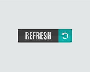 Refresh web button, flat modern design