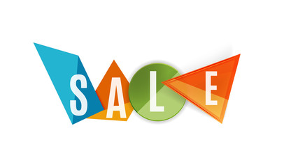 Sale word label banner