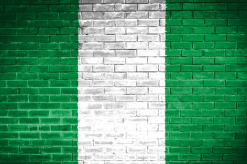 nigeria  flag,wall texture background
