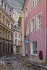 Fototapeta na wymiar Riga Narrow Road