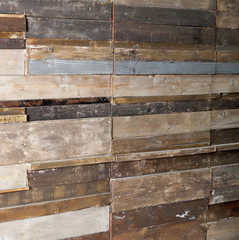 textured wooden panels with various colours