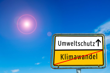 Ortseingangsschild Umweltschutz