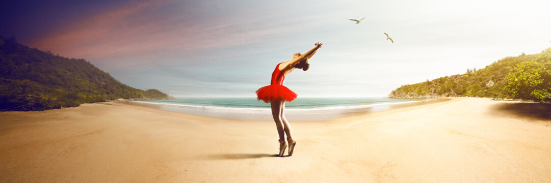 Ballet Dancer at the beach