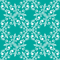 blue floral seamless pattern