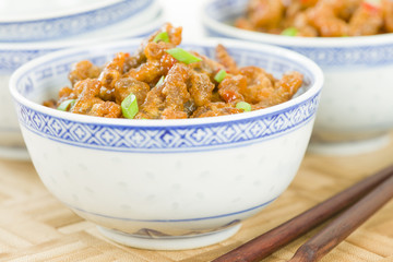 Crispy Beef - Oriental battered and deep-fried beef with sweet chilli sauce.