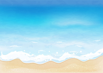 Summer background with beach sand and sea