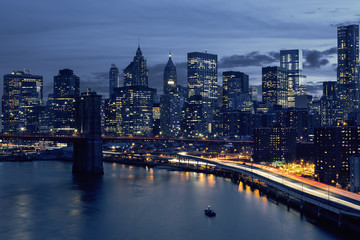 Fototapeta na wymiar Skyline of downtown New York