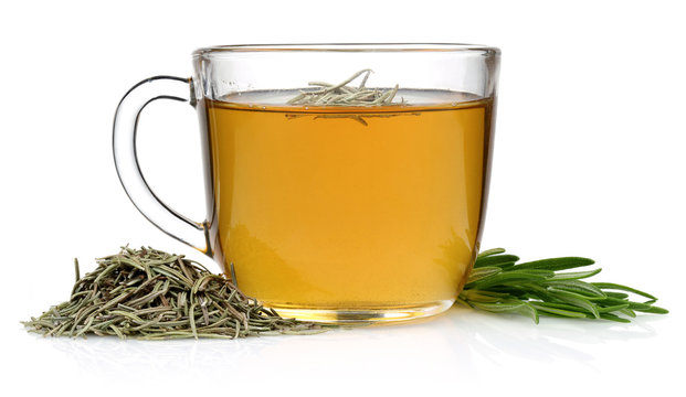 Rosemary Herbal tea with in a mug