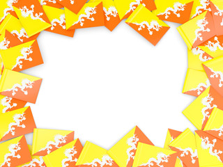 Frame with flag of bhutan