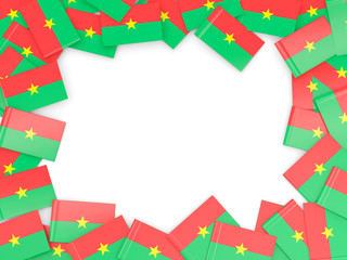 Frame with flag of burkina faso