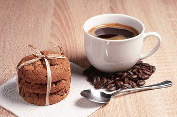 Coffee and chocolate cookies