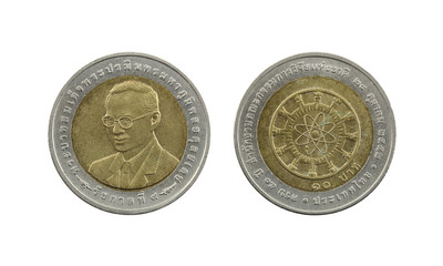 Ten Baht Thailand coins limited edition.