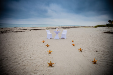 Beach Wedding Ceremony set up