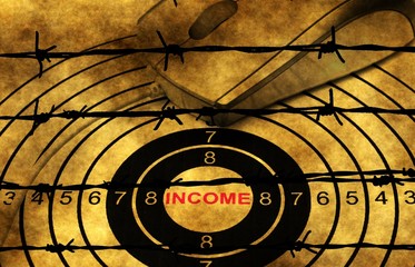 Web income target against barbwire