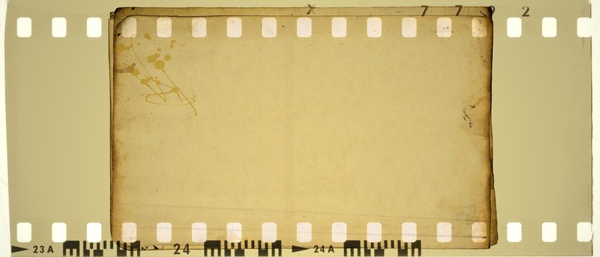 Vintage sepia film strip frame