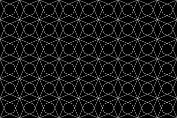 seamless geometric texture- white on black