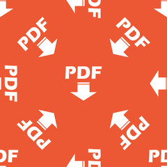 Fototapeta na wymiar Orange PDF download pattern