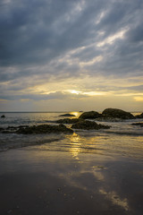 Beautiful Sunrise at Hua Hin beach, Thailand