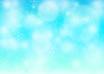 Naklejka na ściany i meble Christmas Snowflakes Background / Twinkle Stars