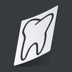 Monochrome tooth sticker