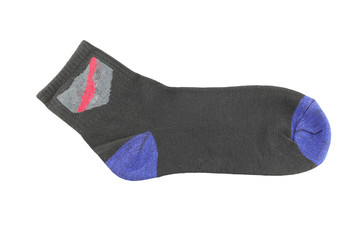 cloth sock isolated on white.