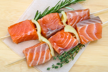 Salmon skewer