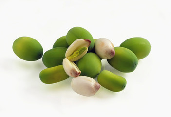 lotus seed on white background