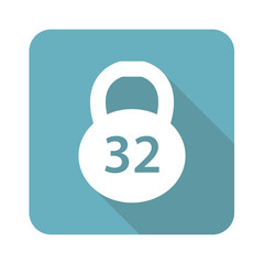 Square dumbbell icon