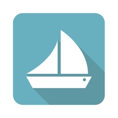 Square sailing ship icon
