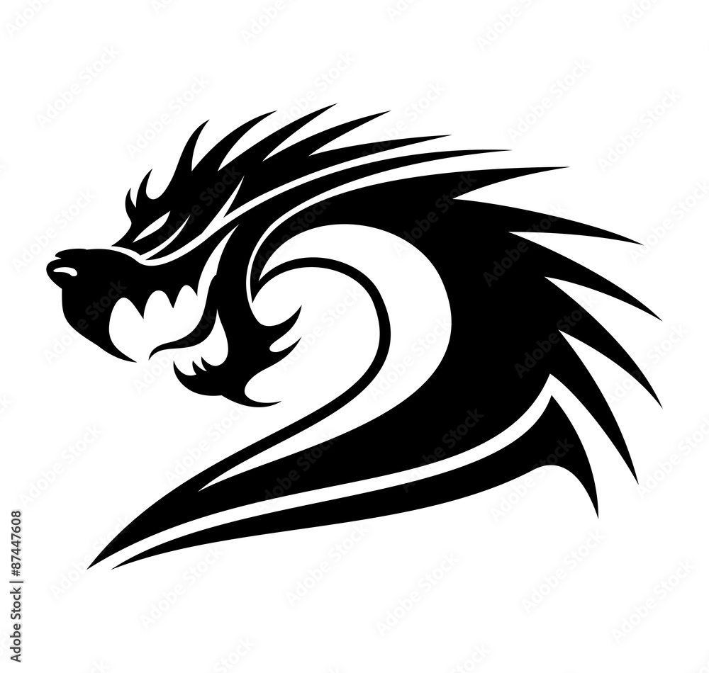 Wall mural vector sign. dragon.