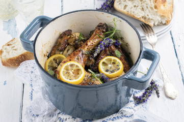 Lavendel Huhn