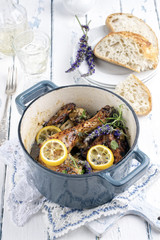Lavender Chicken in Nordic Style Pot