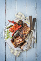 Gegrillte Spare Ribs