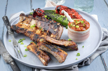 Spare Ribs on Plate