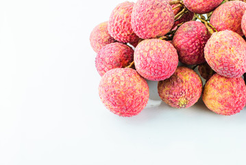 Red Litchi fruit isolated