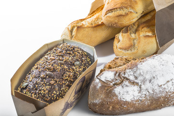 pain nordique,pain aux céréales et baguettes