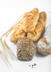 pain nordique, pain aux céréales et baguettes