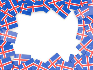 Frame with flag of iceland
