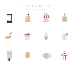 Big set of simple shopping icons. Vector.