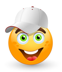 Naklejka premium Cartoon baseball player
