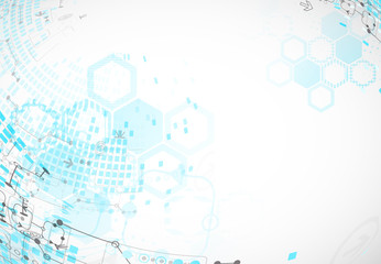 Abstract background with technological elements.