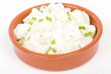 Potato Salad with shallots. Typical BBQ side dish.
