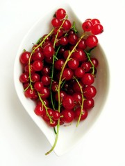 red currants in a bowl
