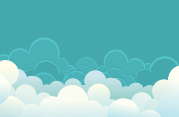 Clouds .Vector image for design