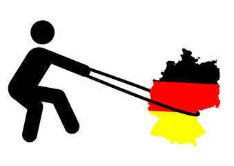 Piktogramm Deutschland / Untergang von Deutschland / Deutschland Rettung