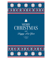 Christmas and New Year. Vector greeting card