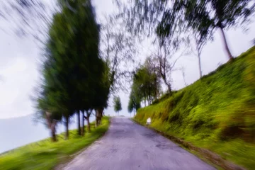 Fotobehang Speedy Hill Road © xyrid_zest