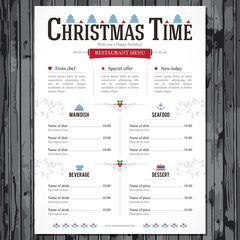 Special Christmas festive menu design - 87453210